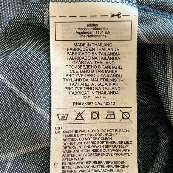 Adidas Men’s Performance Polo Size XL Golf All Over Print Geometric Blue - Picture 11 of 11